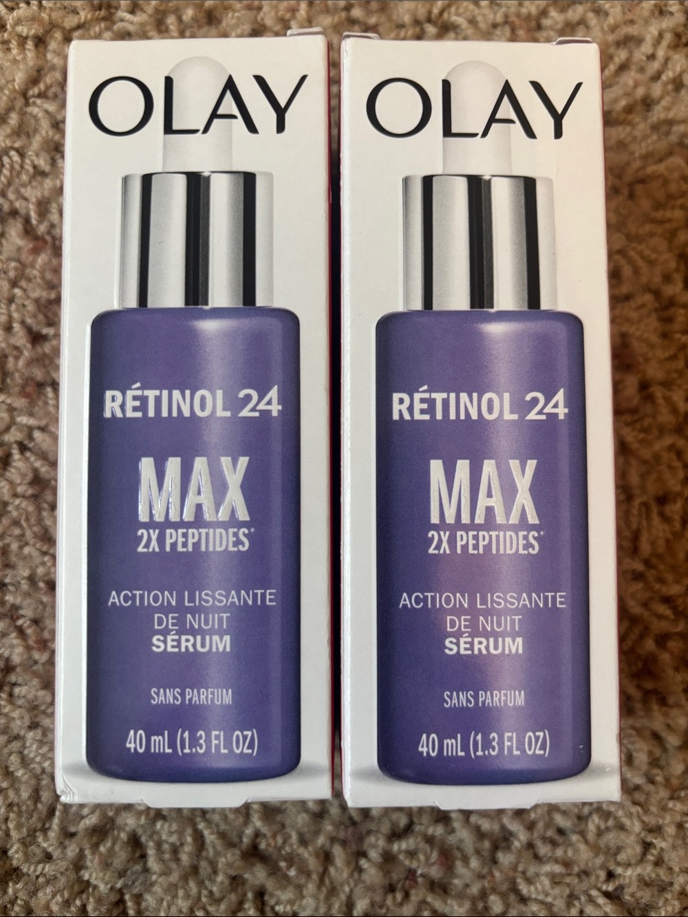 NEW Set of 2 OLAY Retinol 24 MAX Night Smoothing Serum